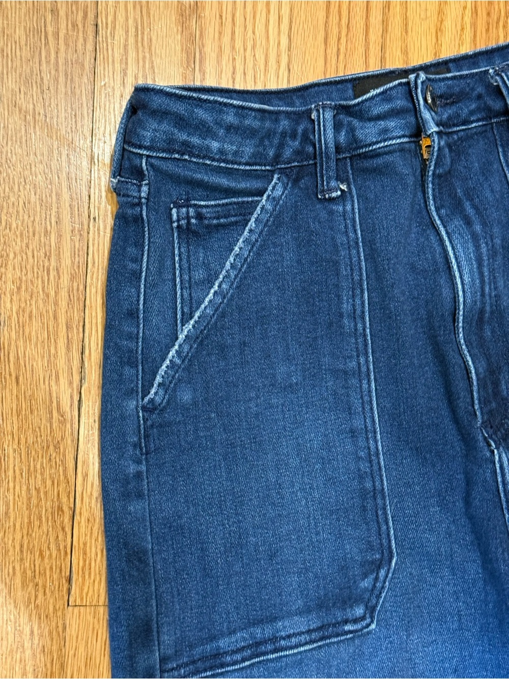 Just Black Dark Blue Wide Leg Flare Jeans - Picture 6 of 14